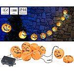 PEARL LED-Lichterkette mit 10 Lampions im Halloween-Kürbis-Look, Timer, IP44 PEARL LED-Lichterketten mit Lampions im Halloween-Kürbis-Look