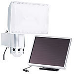 Luminea LED-Fluter Aluminium, 615 lm, IP44, mit Bewegungssensor und Solarpanel Luminea LED-Solar-Fluter mit Bewegungsmelder