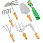 Royal Gardineer 7-teiliges Garten-Werkzeug-Set mit 6 Wechsel-Aufsätzen und Handgriff Royal Gardineer Hand-Gartenwerkzeug-Sets