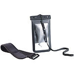 Somikon Wasserdichte iPhone- & Smartphone-Tasche bis 4,8", Kopfh&ouml;rer-Eingang Somikon Wasserdichte Taschen f&uuml;r iPhones & Smartphones