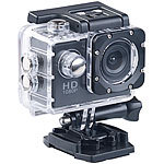 Somikon HD-Action-Cam DV-1212 V2 mit Unterwasser-Geh&auml;use, IP68, bis 30 m Somikon Action-Cams HD