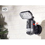 VisorTech HD-IP-Kamera m. LED-Flutlicht, 8 W, Bewegungsverfolgung, SD-Aufz., App VisorTech LED-Außenleuchten mit IP-Kamera