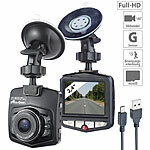 NavGear HD-Dashcam mit G-Sensor; Bewegungserkennung; 6.1-cm-Display; 140° NavGear Dashcams mit G-Sensor (HD)