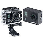 Somikon Einsteiger-4K-Action-Cam, WLAN, 2 Displays, Full HD 60 B./Sek., IP68 Somikon UHD-Action-Cams