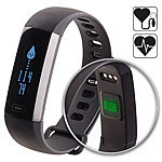 newgen medicals Fitness-Armband, Blutdruck- & Herzfrequenz-Anzeige (Versandrückläufer) newgen medicals Fitness-Armband mit Blutdruck- und Herzfrequenz-Anzeigen, Bluetooth
