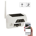 VisorTech HD-IP-Kamera mit Akku & Solar-Panel, Bewegungssensor, Nachtsicht, IP55 VisorTech IP-Überwachungskamera mit Solar-Betrieb