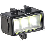 Somikon Unterwasser-LED-Licht für Action-Cams, 360 lm, 3 W, 900 mAh-Akku, IPX8 Somikon