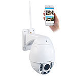 7links Speed-Dome Outdoor-WLAN-IP-Überwachungskamera mit Full HD & Nachtsicht 7links Outdoor-WLAN-IP-HD-Kameras mit PTZ