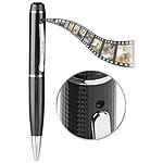 Somikon Kugelschreiber-Videokamera mit Full HD, blauer Mine und Foto-Funktion Somikon Full-HD-Kugelschreiber-Kameras