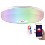 Luminea Home Control LED-Deckenleuchte RGB + CCT, mit WLAN, App und Sprachsteuerung Luminea Home Control