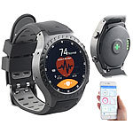 newgen medicals GPS-Handy-Uhr & Smartwatch für iOS & Android, Bluetooth, Herzfrequenz newgen medicals GPS-Handy-Uhr & Smartwatches für iOS & Android, mit Herzfrequenz-Messung