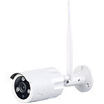 VisorTech Funk-&Uuml;berwachungsset: 7"-LCD-Touchscreen, 4 Full-HD-Kameras, WLAN, App VisorTech WLAN-Netzwerk-&Uuml;berwachungssysteme mit Recorder, Kamera und Monitor