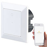 Luminea Home Control Lichttaster mit WLAN, App, kompat. zu Siri, Versandrückläufer Luminea Home Control WLAN-Lichttaster