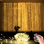 Lunartec LED-Lichtervorhang, 300 LED, Fernbedienung,Versandrückläufer Lunartec LED-Lichtervorhänge warmweiß