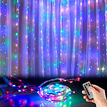 Lunartec 2er-Set RGB-LED-Lichtervorhang, 300 LEDs, Fernbedienung, 3x3 m Lunartec