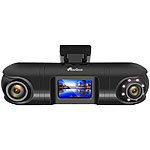 NavGear QHD-Dual-Dashcam mit 2 Kameras, G-Sensor, IR-Nachtsicht und GPS NavGear QHD-Dashcam mit 2 Objektiven, GPS und G-Sensor