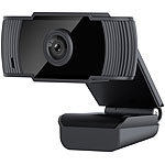 Somikon Full-HD-USB-Webcam mit Mikrofon, für PC und Mac, 1080p, 30 fps Somikon