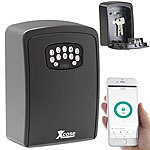 Xcase 2er Set Mini-Schlüssel-Safe mit Bluetooth und App, IP54 Xcase Mini-Schlüssel-Safe mit Bluetooth und App