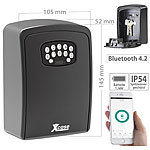 Xcase Mini-Schlüssel-Safe SAF-100.app mit Bluetooth und App, IP54 Xcase Mini-Schlüssel-Safe mit Bluetooth und App