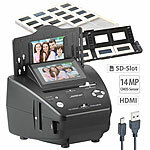 Somikon Stand-Alone-Foto-, Dia- & Negativscanner, 2.850 dpi, 20 MP, Display Somikon Foto-, Negativ- & Dia-Scanner