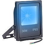 Luminea Wetterfester Fluter, RGB-SMD-LEDs, Fernbedienung, 30 W, 2.400 lm, IP65 Luminea Wetterfeste LED-Fluter (RGB)