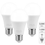 Luminea 3er-Set LED-Lampen E27, 11 W (ersetzt 120 W) 1.350 lm, tageslichtweiß Luminea