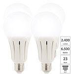 Luminea 4er-Set High-Power-LED-Lampen E27, 23 Watt, 2.400 Lumen,  6.500 K Luminea LED-Tropfen E27 (tageslichtweiß)