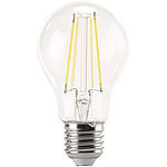 Luminea LED-Filament-Lampe, 806 Lumen, 6 Watt, 6.500 Kelvin, A60, E27, 360° Luminea LED-Filament-Tropfen E27 (tageslichtweiß)