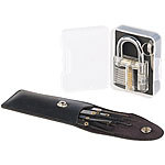 AGT Lockpicking-Set mit 17-teiliger Dietrich-Tasche und 4 Übungsschlössern AGT Lockpicking-Sets mit Übungs-Schlösser