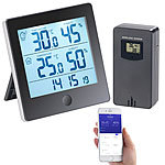 infactory Thermo-/Hygrometer-Datenlogger mit Außensensor, Bluetooth & App infactory Thermometer/Hygrometer-Datenlogger mit Außensensor und App