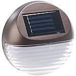 Lunartec 2er-Set  3x Solar-LED-Zaunleuchten für Hauswand & Treppe, IP44 Lunartec Solar-LED-Zaunleuchten