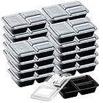 Rosenstein & Söhne 20er-Set Lebensmittel-Boxen mit je 3 Trennfächern & Deckel, 1 l Rosenstein & Söhne Lunchbox-Sets