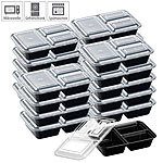 Rosenstein & Söhne 20er-Set Lebensmittel-Boxen mit je 3 Trennfächern & Deckel, 1 l Rosenstein & Söhne Lunchbox-Sets