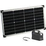 revolt Solar-Strom-Set mit Generator-Powerbank & 50-Watt-Solarpanel, 26,4 Ah revolt 2in1-Solar-Generatoren & Powerbanks, mit externer Solarzelle