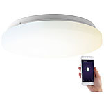 Luminea Home Control WLAN-LED-Deckenleuchte für Amazon Alexa & Google Assistant, CCT, 18 W Luminea Home Control