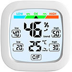 infactory Digitales Hygrometer und Thermometer mit Trendanzeige und Komfortindex infactory
