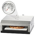 Rosenstein & Söhne Pizzaofen-Grillaufsatz mit Steinplatte & Temperaturanzeige bis 300 °C Rosenstein & Söhne