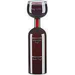 Rosenstein & Söhne 2in1-Weinflasche und XXL-Glas aus Echtglas, mit Aufdruck, 750 ml Rosenstein & Söhne 
