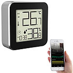 infactory Thermo-/Hygrometer & Datenlogger mit Uhr, LCD-Display, Bluetooth, App infactory