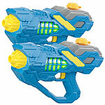 Speeron 2er-Set Batteriebetriebene Wasser-Spritzpistolen, LED-Licht, 450 ml Speeron Batteriebetriebene Wasserpistole 