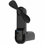 PEARL 3in1-Mini-Ventilator mit Powerbank & Taschenlampe, Versandrückläufer PEARL 3in1-Ventilatoren mit Powerbank und Taschenlampe 