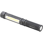 PEARL 2in1-LED-Taschenlampe mit COB-LED-Arbeitsleuchte und Magnet PEARL LED-Taschenlampen mit Arbeitsleuchte