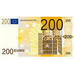 PEARL Strandtuch "200-Euro-Schein" 180 x 90 cm PEARL
