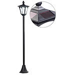 Royal Gardineer Solar-LED-Gartenlaterne, Dämmerungssensor, 40 lm, dimmbar, IP44, 1,6 m Royal Gardineer Solar-Wegeleuchten im Straßenlaternen-Design mit Dämmerungssensor