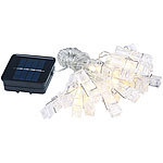 Lunartec LED-Foto-Clips-Lichterkette mit 40 Klammern, Versandrückläufer Lunartec LED-Foto-Clips-Lichterketten mit Solar-Betrieb