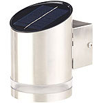 Lunartec Elegante Solar-LED-Wandleuchte Versandrückläufer Lunartec LED-Solar-Wandlampen für den Außenbereich 