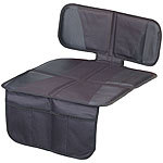 Lescars 2er-Set Kindersitz-Unterlage "Basic", 3 Netztaschen, Isofix-geeignet Lescars