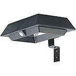 Lunartec 2in1-Solar-LED-Dachrinnen- & Wandleuchte, PIR-Sensor, 300 lm, schwarz Lunartec 2in1-Solar-LED-Dachrinnen- und Wandleuchten mit PIR-Sensor