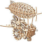 Simulus Aufziehbares Holz-Luftschiff im Steampunk-Stil, 349-teiliger Bausatz Simulus 3D-Holz-Puzzles