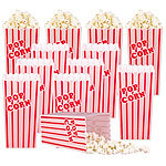 infactory 12er-Set wiederverwendbare Popcorn-Boxen, 2 Liter, rot-weiß gestreift infactory